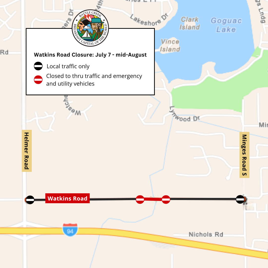Watkins Road Closure July 2025