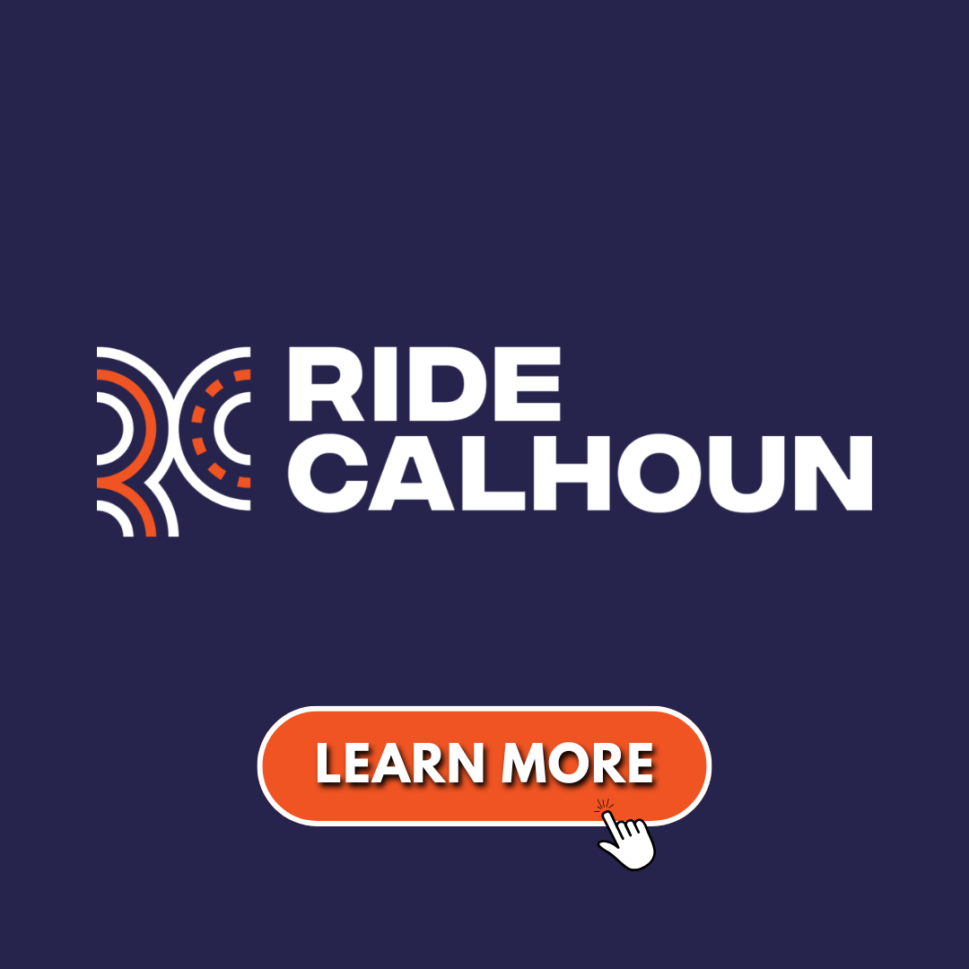 Ride Calhoun, "Learn More" click to follow link