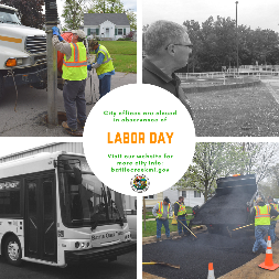 Labor Day closure graphic