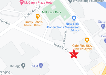 Map showing lane shift for work near 25 Hamblin Avenue