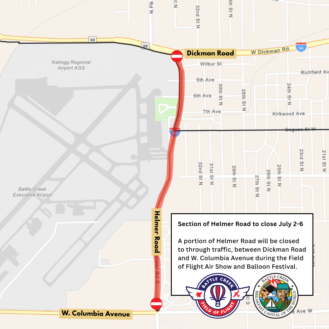 Helmer Road Closure 2-6 July