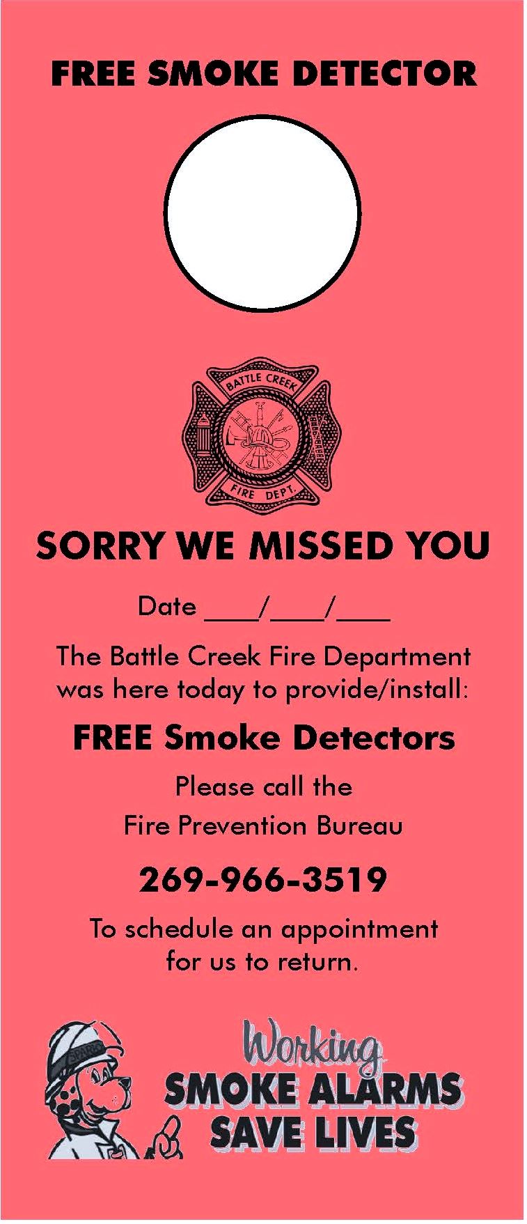 Smoke Detector Door Hanger